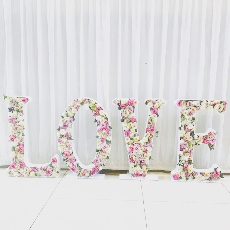 floral love letters wedding